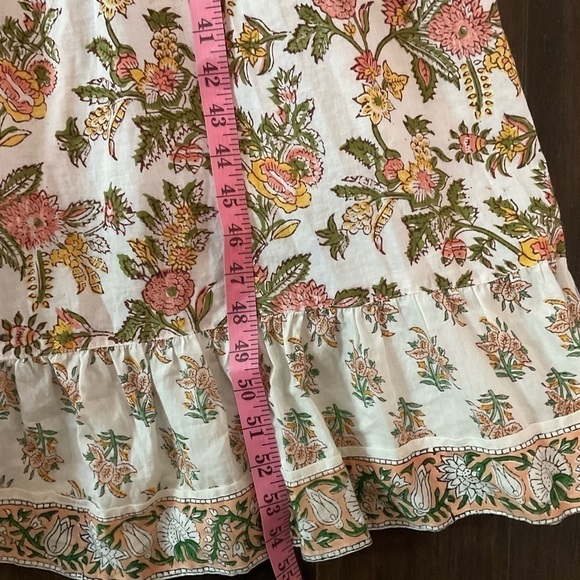 Sue Sartor Cottagecore Hamilton Kaftan Floral Sherbet Triple Tiered Dress Size S - Picture 10 of 10